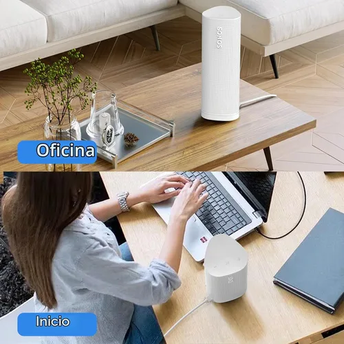 Vista 4 de Cargador inalámbrico compatible con Sonos Roam Gen 2nd/1st, base de carga magnética, base de carga para altavoz Bluetooth portátil para Sonos Roam