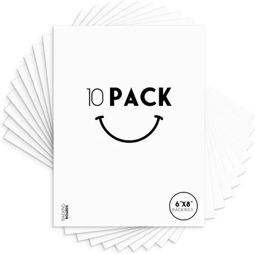 Vista 17 de Golden State Art, cartón de soporte blanco 4x6, soportes para marco, cuadro (paquete de 10) 4-Ply Thickness Uncut Matte Cardboard, Ideal for