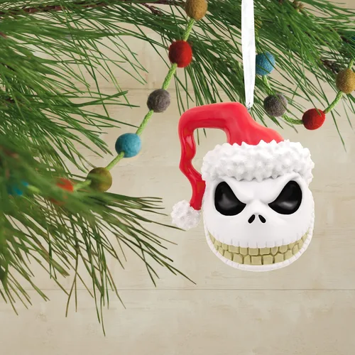 Vista 5 de Hallmark Disney Tim Burton's The Nightmare Before Christmas Jack Skellington Head - Adorno de Navidad, resina
