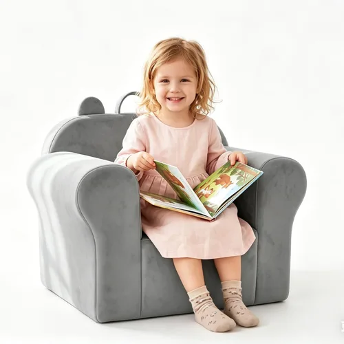 Vista 10 de Sofá cama de dinosaurio para niños con funda extraíble lavable y respaldo de cinta mágica - Silla plegable para niños pequeños, cómodos muebles