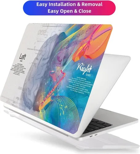Vista 6 de Funda compatible con MacBook Air de 13 pulgadas 2017 2016 2015 2014 2013 2012 2011 2010 versión A1466/A1369, carcasa rígida de plástico + cubierta