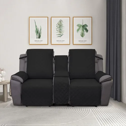 Vista 2 de PureFit Funda de Sofá de Dos Plazas Reclinable Reversible Resistente al Agua - Protector de Muebles Antideslizante para Reclinable de 2 Asientos