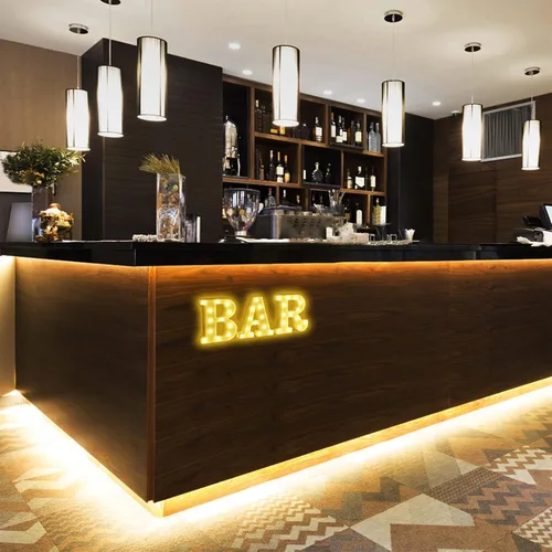 Vista 8 de Luces LED de marquesina, letrero de barra iluminado, lámpara de letras para bar, bar, funciona con pilas, para boda, fiesta de cumpleaños, lámpara