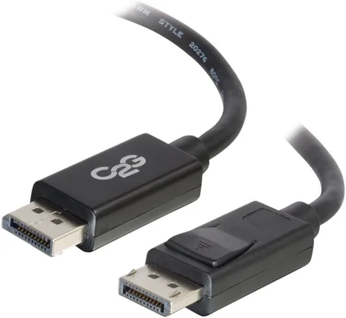 Vista 7 de C2G Legrand - Cable DisplayPort 1.2 macho a macho, cable de puerto de pantalla negro, cable de pantalla digital de 3 pies, puerto de pantalla de 8K