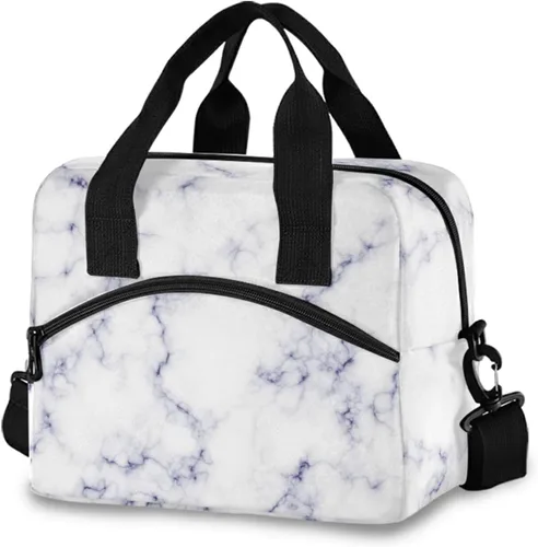 Vista 19 de Bolsas de almuerzo coloridas de conciencia sobre el autismo para mujeres y hombres, lonchera aislada reutilizable, correas de hombro ajustables