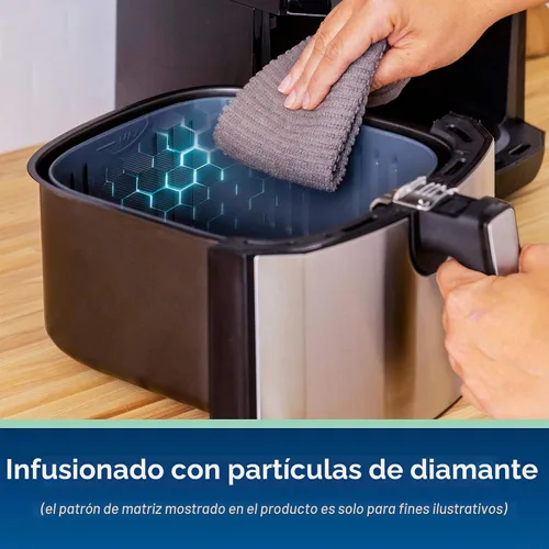 Vista 3 de Oster DiamondForce - Freidora de aire digital antiadherente XL de 5 cuartos de galón, 8 funciones con pantalla táctil digital