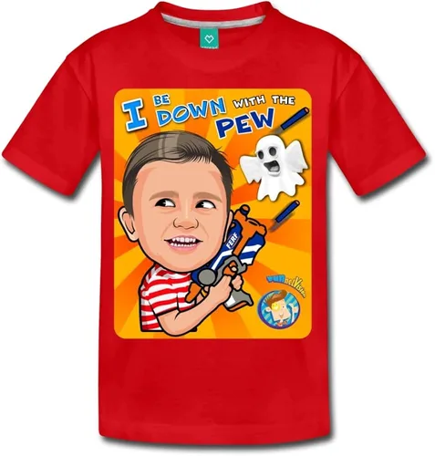 Vista 2 de FGTeeV - Camiseta de manga corta con el Pew para niños, Juvenil L