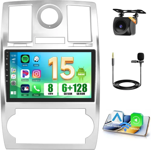Vista 9 de 64G 9 '' Android 15 Estéreo de coche para Chrysler 300C 2004-2011