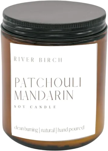 Vista 17 de River Birch Candles - Vela perfumada de almendra y miel Velas en tarro de ámbar de soja de primera calidad, totalmente naturales, no tóxicas, 8.5