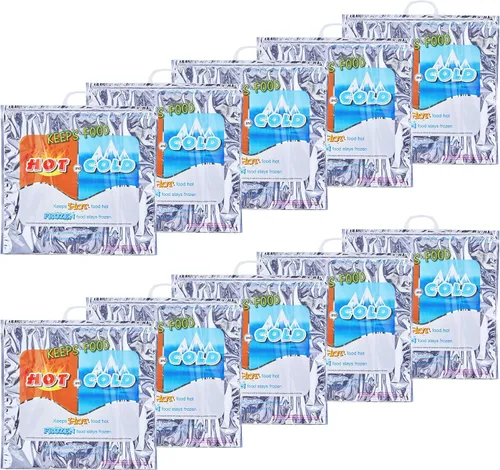 Vista 29 de Superio Bolsas Aisladas Calientes y Frías para Entrega de Alimentos, Bolsas de Compras de Comestibles, Almacenamiento de Alimentos para Comida