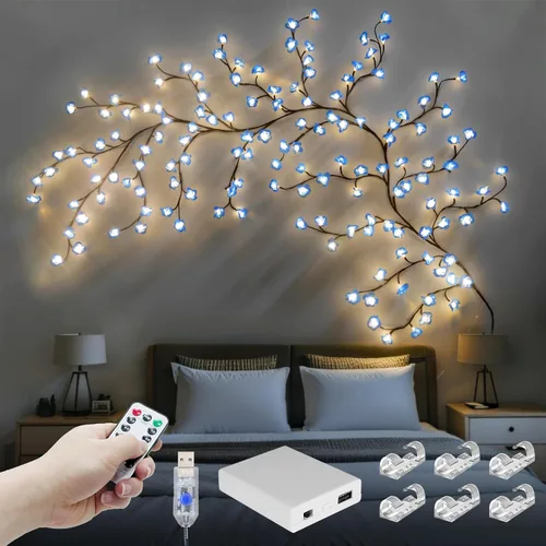 Vista 11 de 4FT 48LED USB Huevo de Pascua Rama Luces para decoración de pared, caja de 1 huevo de Pascua 48 LED