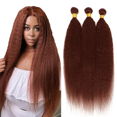 Vista 8 de Color 30 paquetes de cabello humano marrón onda del cuerpo paquetes 8 10 12 pulgadas brasileño virgen Remy extensiones de cabello humano doble trama