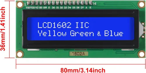 Vista 5 de 4 unids LCD1602 1602 módulo LCD pantalla azul 16x2 carácter pantalla LCD con IIC I2C interfaz serie adaptador módulo