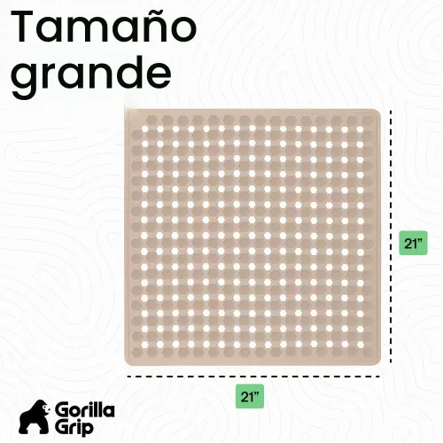 Vista 7 de GORILLA GRIP - Alfombrilla patentada cuadrada para cabina de ducha, alfombrillas pequeñas para el piso de la bañera para duchas de pie, ventosas