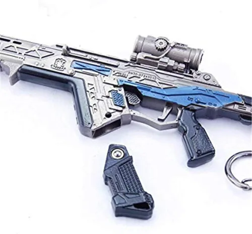 Vista 2 de Juegos APEX Leyendas 16 Metal R301 Carabina Llavero Modelo Metal Figura Acción Artes Juguetes Colección Fiesta Regalo