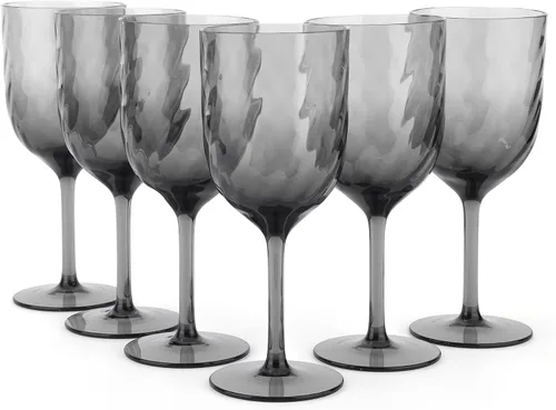 Vista 9 de KOXIN-KARLU Unbreakable Classic - Copas de vino de plástico multiusos de 14 onzas, juego de 6 unidades, color azul