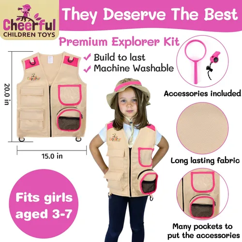 Vista 4 de Cheerful Children Toys Ropa de vestir para niños juego de disfraces y simulaciones niñas pequeñas y niños de 3 a 7 años conjunto de disfraces