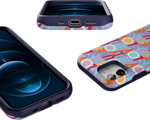 Vista 3 de Casely Funda para iPhone 12 Mini Todo lo que necesitas es amor Beatles Compatible con MagSafe Diseño protector audaz