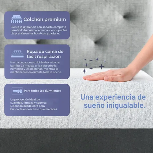 Vista 5 de Celestial Sleep Colchón de espuma viscoelástica con gel en caja, fabricado en EE. UU., espuma certificada CertiPUR-US®, certificación Oeko-Tex