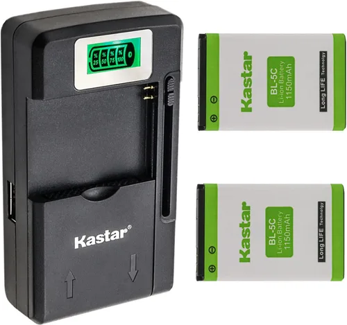 Vista 7 de Kastar Cargador de batería de pared BL-5C AC para Nokia BL-5C, RTR001F01, Avus MMDR 12, V2, Snom 10000058, 1000059, Telekom A051, Toshiba 10000060