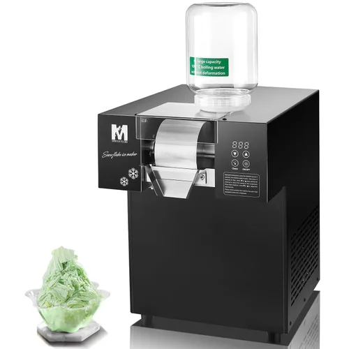 Vista 9 de Máquina de Hielo en Copos de Nieve, Máquina de Hielo Raspado de 260W para Copos de Nieve, Enfriamiento Rápido, Material de Acero Inoxidable de Grado