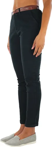 Vista 6 de ToBeInStyle Pantalones hasta el tobillo Bengaline con cinturón para mujer