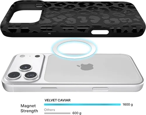Vista 418 de VELVET CAVIAR Funda para iPhone 15, compatible con MagSafe, probada contra caídas de 10 pies, fundas protectoras de diseño, leopardo color rosa