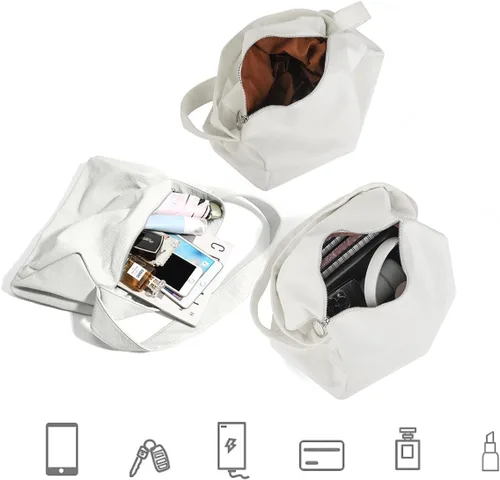 Vista 6 de Bolso de mano grande para mujer, estilo casual, con asa superior, bolso de hombro de cuero vegano, bolso bandolera para mujer