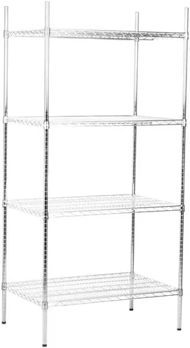 Vista 230 de Kit de 4 estantes de epoxi verde NSF de 21 x 72 pulgadas con postes de 86 pulgadas, estantería de almacenamiento resistente, kit de estantería