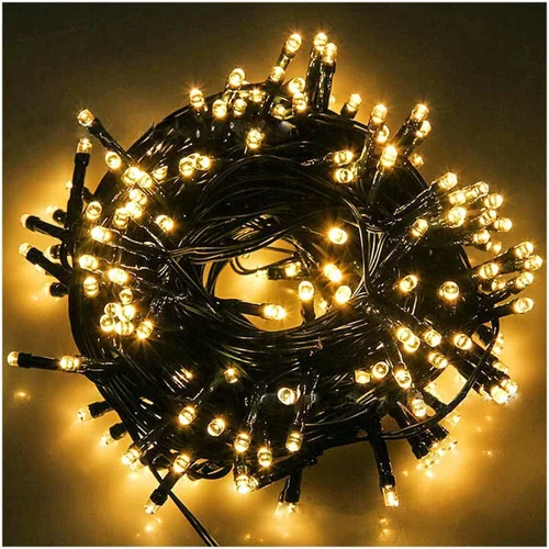 Vista 8 de Guirnalda de luces negras de hadas con función de memoria. Extensión de 33 pies con 100 luces LED enchufables, acogedoras decoraciones blancas