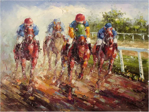 Vista 2 de Trademark Fine Art - Lienzo decorativo "Kentucky Derby" - 18 x 24 pulgadas