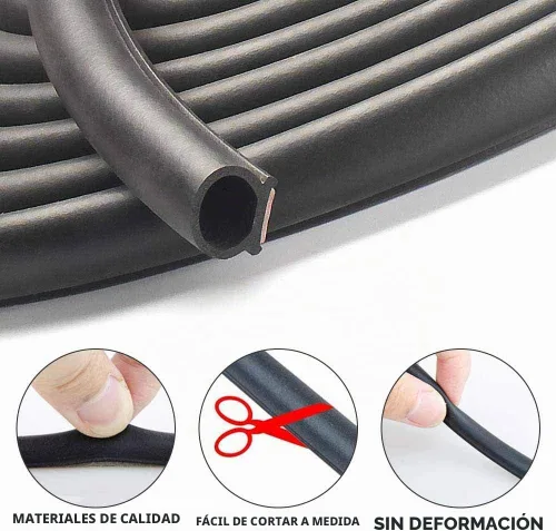 Vista 6 de Tira de sellado de 19.7 pies de largo para puertas/ventanas, sellos de respaldo autoadhesivos, gran espacio (de 5/16 pulgadas a 11/20 pulgadas)