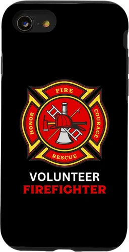 Vista 18 de Funda para iPhone 16 con logotipo de bomberos voluntarios con símbolo de bombero