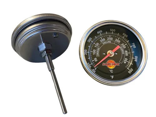 Vista 11 de Termómetro para parrilla de barbacoa de cara negra, 50F-900F, rango de alta temperatura, resistente calidad premium, termo para ahumador de 2