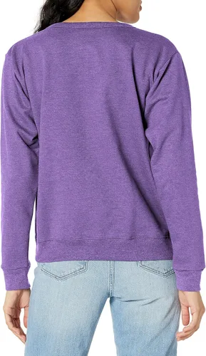 Vista 2 de Hanes Womens Crewneck Sweatshirt, Soft Fleece EcoSmart Long Sleeve Sweatshirt