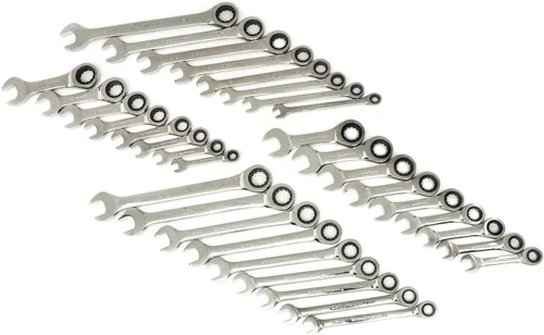 Vista 3 de GEARWRENCH 85034 - Juego de llaves de carraca estándar y Stubby de 34 piezas, SAE y métricas (Paquete de 4)