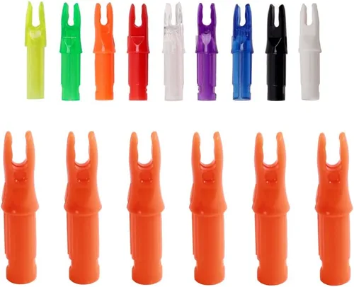 Vista 8 de 50 paquetes de flechas de arco con encoques - Insertos de flecha para flechas de carbono. Encoques de flecha de plástico de.244/6.20mm para tiro