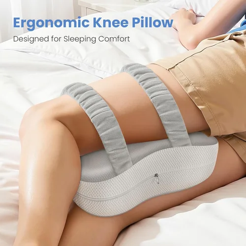 Vista 2 de JINXIA Almohada de rodilla para dormir de lado, cómoda almohada de espuma viscoelástica para dormir de lado, almohada para dormir entre piernas