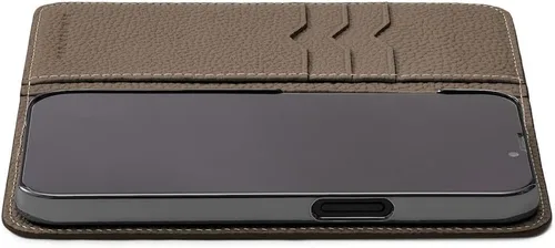Vista 6 de BONAVENTURA Funda para smartphone Diary [iPhone15 Pro, negro x Etoupe] BODTR15P-BKET