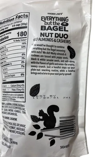 Vista 3 de Trader Joe's Everything But The Bagel Nut Duo con almendras y anacardos (paquete de 3)