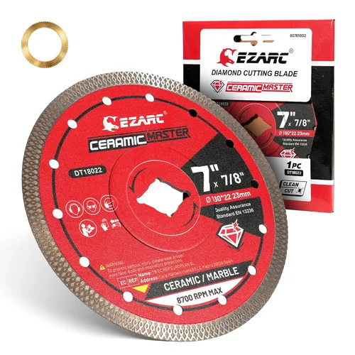 Vista 8 de EZARC Hoja de diamante súper delgada de 3 pulgadas, hojas de sierra de diamante para amoladora angular, hoja para azulejos de 3" para corte suave