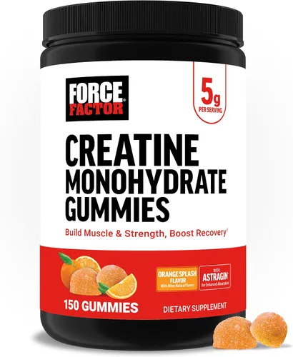 Vista 17 de Force Factor Gomitas de monohidrato de creatina, certificado NSF, dosis de 0.18 oz para hombres y mujeres para apoyar los músculos, la fuerza