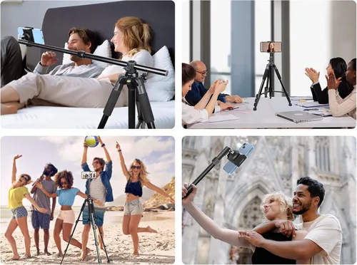 Vista 9 de Elitehood Trípode para iPhone para grabación de video aérea [resistente y ultraestable], brazo horizontal largo extensible de 25 pulgadas, soporte