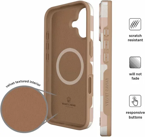 Vista 472 de VELVET CAVIAR Funda para iPhone 15, compatible con MagSafe, probada contra caídas de 10 pies, fundas protectoras de diseño, leopardo color rosa
