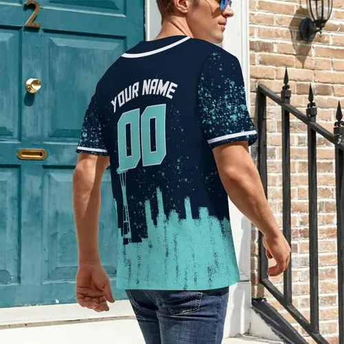 Vista 5 de Camisetas personalizadas de hockey City con diseño de grafiti, regalos para fanáticos, hombres, mujeres, jóvenes, número de nombre