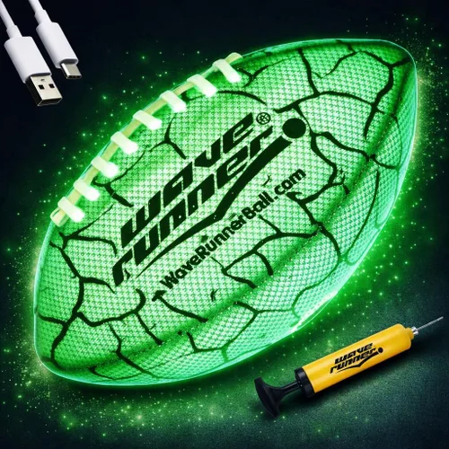 Vista 11 de Wave Runner Balón de fútbol LED impermeable que brilla en la oscuridad para niños, adolescentes y adultos - Fútbol iluminado incluye bomba