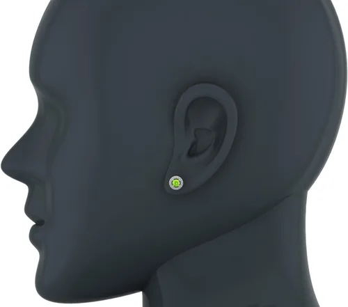 Vista 2 de Aretes de diamantes de peridoto de oro de 14 quilates, aretes de halo de piedra natal de agosto