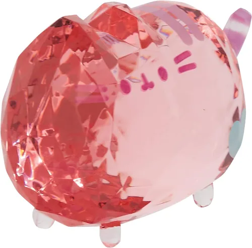 Vista 3 de Enesco Facets Pusheen - Figura de gato con corazón, 1.69 pulgadas, rosa