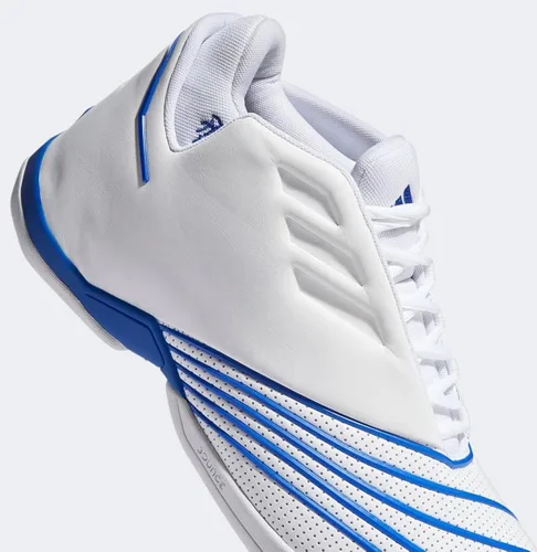 Vista 2 de adidas T-MAC 2 RESTOMOD - Tenis de baloncesto unisex, color blancoazul real, talla 9 de EE. UU, BlancoAzul rey