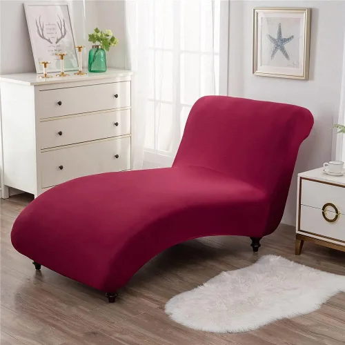 Vista 23 de Funda elástica para tumbona, funda elástica para tumbona de lujo, para sala de estar, muebles de interior, ultra suave, lavable a máquina (1)